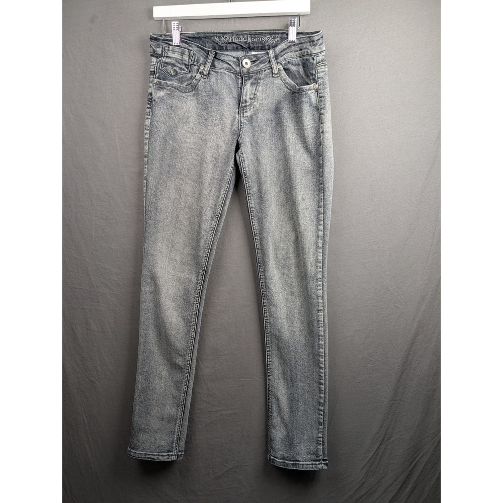Mudd Jeans Gray Acid Wash Skinny Denim‎ Pants Size 9